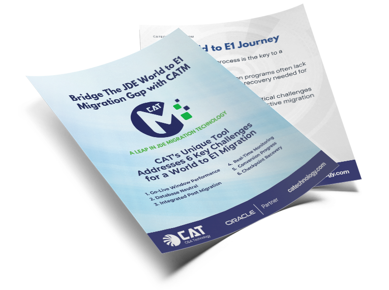 JDE World to E1 Migration