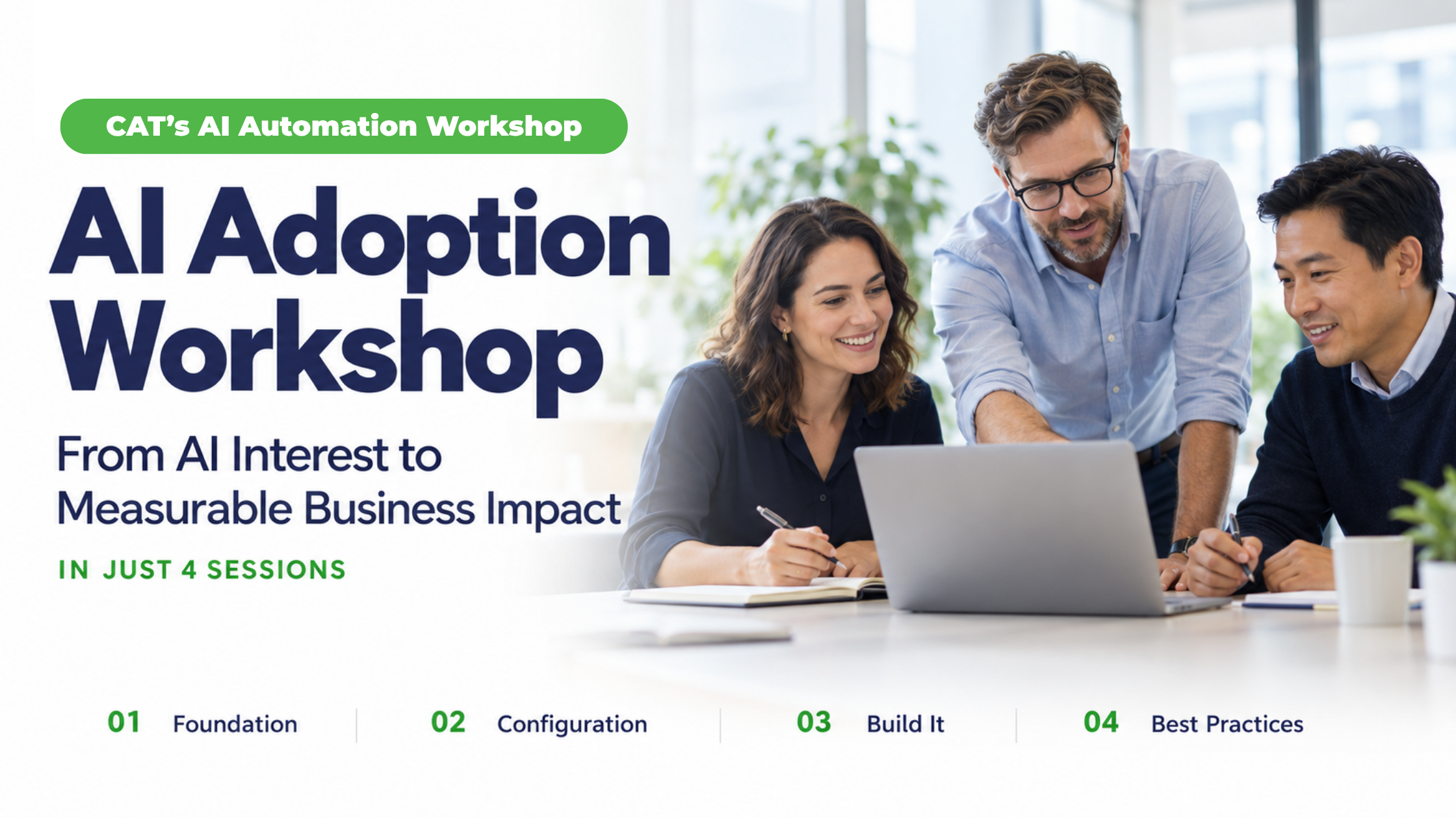 Featured image for “AI Adoption Workshop: From AI Interest to Measurable Business Impact in Just 4 Sessions”